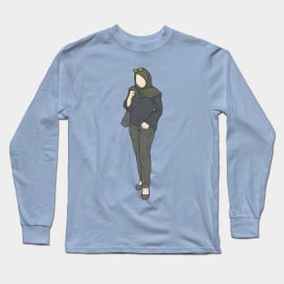 Olive and black Moon Collection Long Sleeve T-Shirt